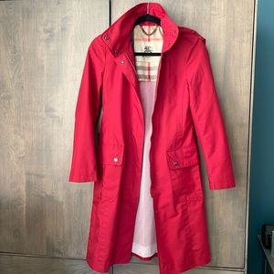 Like New Burberry London Carminton Trench Rain Coat Red Size 2P